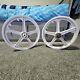 Genuine Old School Bmx Raleigh Burner 20 Raleigh Mag Wheels White Vektar