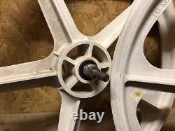 Genuine Old School Bmx Raleigh Burner 20 Survivor Skyway Mag Wheels White