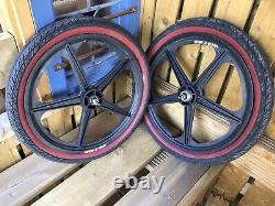 Genuine Skyway Repro Old School Bmx Mag Wheels Raleigh Burner Style 20 Retro