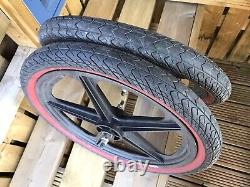 Genuine Skyway Repro Old School Bmx Mag Wheels Raleigh Burner Style 20 Retro