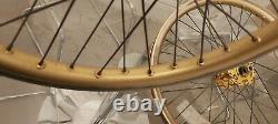 Gold Araya Aero Wheels Old School BMX