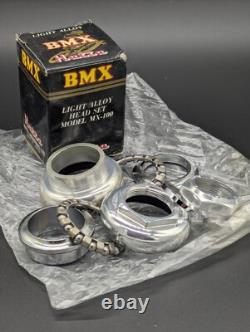 Hatta Mx-100 Japan 80s Old School Bmx Genuine Nos Matt Silver Headset