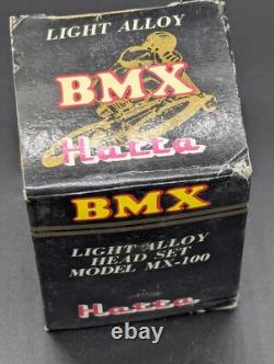 Hatta Mx-100 Japan 80s Old School Bmx Genuine Nos Matt Silver Headset