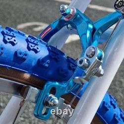 Ironhead Custom 26 Inch Old School BMX Cruiser Bike White / Blue