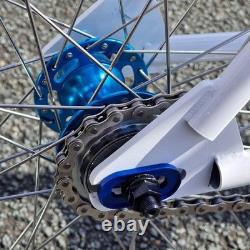 Ironhead Custom 26 Inch Old School BMX Cruiser Bike White / Blue