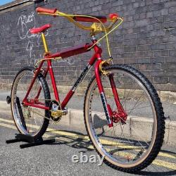 Ironhead Custom 26 Inch Old School Cruiser BMX Bike Candy Red / Gold VDC