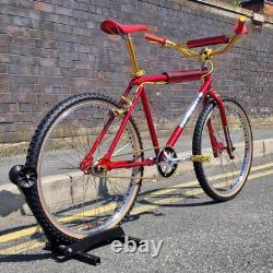 Ironhead Custom 26 Inch Old School Cruiser BMX Bike Candy Red / Gold VDC