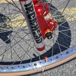 Ironhead Custom 26 Inch Old School Cruiser BMX Bike Candy Red / Gold VDC