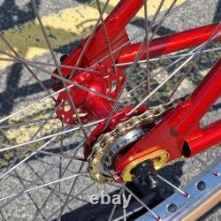 Ironhead Custom 26 Inch Old School Cruiser BMX Bike Candy Red / Gold VDC