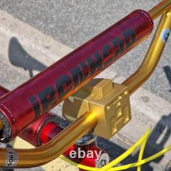 Ironhead Custom 26 Inch Old School Cruiser BMX Bike Candy Red / Gold VDC