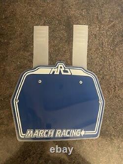 MRD March Racing plate old school bmx blue NOS