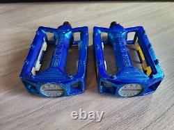 Mint Condition KKT Pedals In Blue 1/2 Old School BMX
