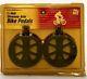 Nos Old School Bmx Round Pedals Black 1/2 Freestyle Lollipop 80s Like Kkt