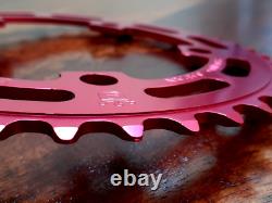NOS Sugino Crown Red 42T Chain Ring Old School BMX 80's Japan, Kuwahara, Burner