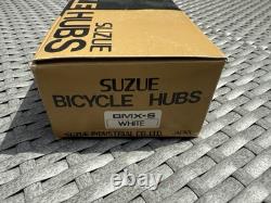 NOS Suzue Sealed Bearing Hubs Old School BMX White OG 80's Genuine