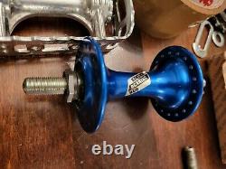 NoS Suntour Sealed Bearing Front Hub In Blue (no dust shields) Old School BMX