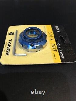 Nos original tange lp440 old school bmx headset locknut sealed dated 1987 blue