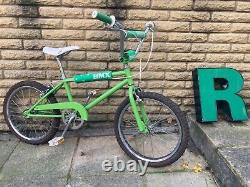 OLD SCHOOL BMX 1980s CLASSIC BMX BIKE TOTALLY ORIGINAL (COMPLETE) RARE GREEN MH