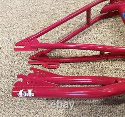 OLD SCHOOL BMX ORIGINAL'87 GT PERFORMER FRAME FORK MAGENTA REFINISHED pro 20