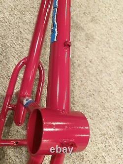 OLD SCHOOL BMX ORIGINAL'87 GT PERFORMER FRAME FORK MAGENTA REFINISHED pro 20