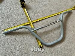 OLD SCHOOL BMX SKYWAY EZ2 BARS, GREY, PERFECT NOS 80s ITEM