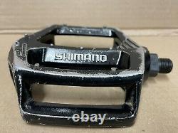 OLD SCHOOL VINTAGE BMX 1980's ORIGINAL SHIMANO DX PEDALS IN BLACK 1/2 THREAD