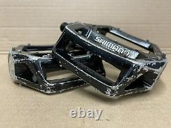 OLD SCHOOL VINTAGE BMX 1980's ORIGINAL SHIMANO DX PEDALS IN BLACK 1/2 THREAD