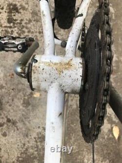 OLD SCHOOL VINTAGE BMX 1984 SKYWAY TA FRAME, FORKS & HEADSET and mags WHITE