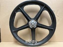 OLD SCHOOL VINTAGE BMX ORIGINAL ALLOY HUBBED SKYWAY TUFF WHEELS 2's BLACK