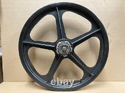 OLD SCHOOL VINTAGE BMX ORIGINAL ALLOY HUBBED SKYWAY TUFF WHEELS 2's BLACK