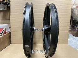 OLD SCHOOL VINTAGE BMX ORIGINAL ALLOY HUBBED SKYWAY TUFF WHEELS 2's BLACK