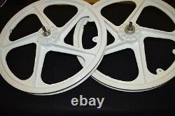 O. G. K OGK MAGS 20'' wheel set plastic vintage old school bmx white JAPAN NOS 80s