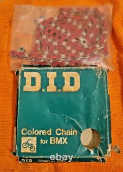 Old School 80s BMX. Rare NOS DiD Red Chain