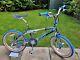 Old School Bmx Bike Chrome Blue Usa Retro Vintage Freestyler Bicycle Mid Skool