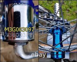 Old School BMX Bike Chrome Blue USA Retro Vintage Freestyler Bicycle Mid Skool