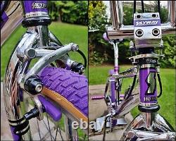 Old School BMX Bike USA Retro Vintage Freestyler Bicycle Mid Skool PURPLE Retro