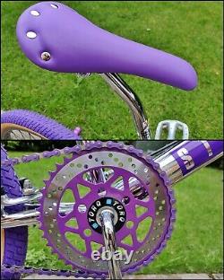 Old School BMX Bike USA Retro Vintage Freestyler Bicycle Mid Skool PURPLE Retro