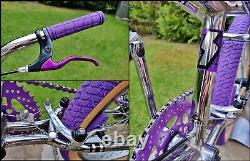 Old School BMX Bike USA Retro Vintage Freestyler Bicycle Mid Skool PURPLE Retro