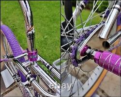 Old School BMX Bike USA Retro Vintage Freestyler Bicycle Mid Skool PURPLE Retro