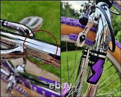 Old School BMX Bike USA Retro Vintage Freestyler Bicycle Mid Skool PURPLE Retro