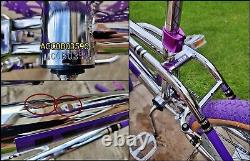 Old School BMX Bike USA Retro Vintage Freestyler Bicycle Mid Skool PURPLE Retro