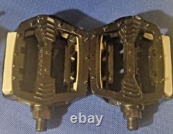 Old School BMX, Black 80s Shimano 1pc Pedals, good Used Condtion