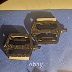 Old School BMX, Black 80s Shimano 1pc Pedals, good Used Condtion