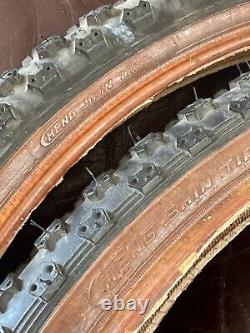 Old School BMX Cheng shin 20 X2.125 Fat/fat Pair Of Tyres Tires Good Tread 80's