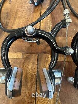 Old School BMX Diacompe 890 Black Brakes With Centralisers Tech 3 Levers+cables