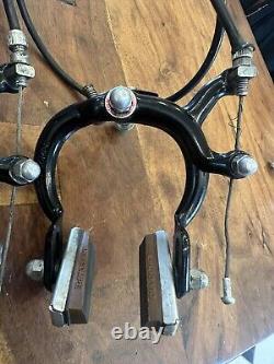 Old School BMX Diacompe 890 Black Brakes With Centralisers Tech 3 Levers+cables