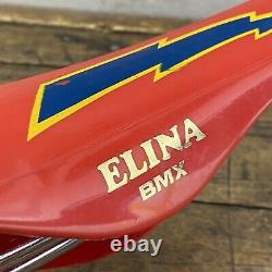 Old School BMX Elina Seat Lightning Bolt RED 1982 7387 OG Japan GT Redline A1