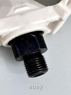 Old School BMX KKT Pedals WHITE 1/2 Freestyle Lollipop 80s