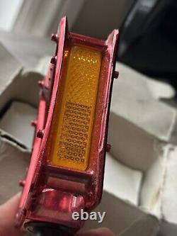 Old School BMX Mks Mikashima 80's Mp-303 Red Anno 1/2 Pedals NOS
