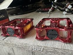 Old School BMX Mks Mikashima 80's Mp-303 Red Anno 1/2 Pedals NOS